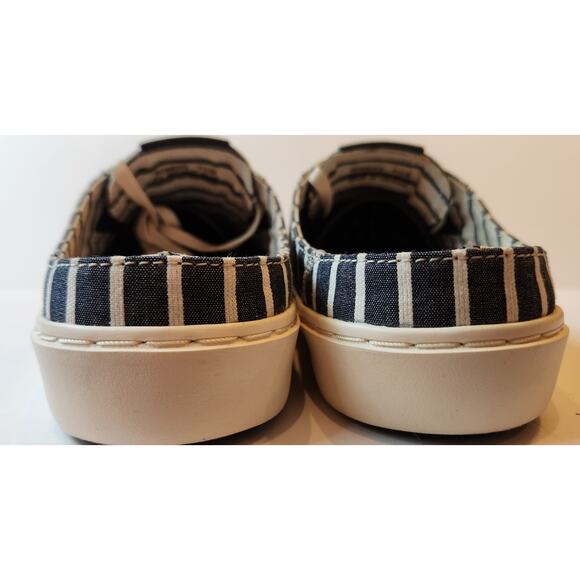 Cole Haan Grandpro Women Deck Mule Sneaker Freeport Stripe Blue White Sz 7.5B - Picture 5 of 10
